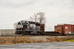 NS GP60 Locomotive making moves in the yard